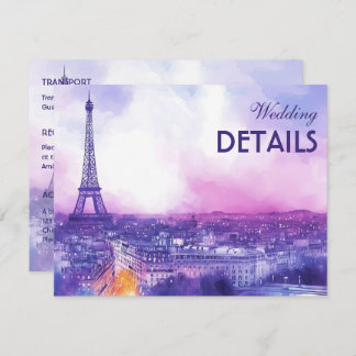 Carte D'accompagnement With DETAILS Amour Éternel à la Parisienne