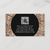 Carte D'accompagnement Wood Grain Rustic Mariage Détails Code QR (Dos)