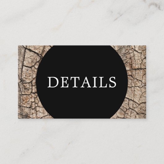 Carte D'accompagnement Wood Grain Rustic Mariage Détails Code QR (Devant)