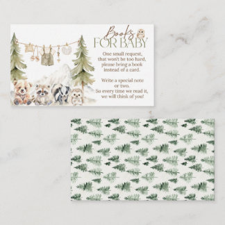 Carte D'accompagnement Woodland Adventure Oh Boy Baby Shower Books