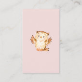 Carte D'accompagnement Woodland Animals Girls Douche Diaper Raffle Ticket (Dos)