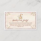 Carte D'accompagnement Woodland Animals Livres rustiques pour bébé (Devant)