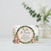 Carte D'accompagnement Woodland Animaux Livres pour Baby Encape Card (Debout devant)