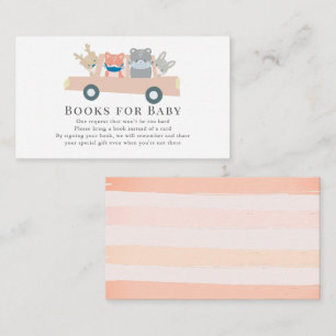 Carte D'accompagnement Woodland Animaux rose Demande de réservation de vo