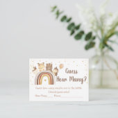 Carte D'accompagnement Woodland Boho Rainbow Devine Combien De Jeu (Debout devant)