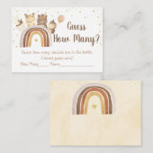 Carte D'accompagnement Woodland Boho Rainbow Devine Combien De Jeu (Devant / Derrière)