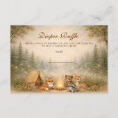 Carte D'accompagnement Woodland Campfire Diapper Raffle (Devant)