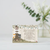 Carte D'accompagnement Woodland Creatures Baby Boy Demande de livre (Debout devant)