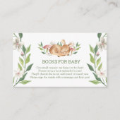 Carte D'accompagnement Woodland Deer Floral Greenery Livres pour bébé (Devant)