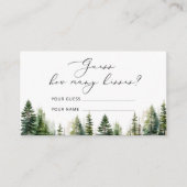 Carte D'accompagnement Woodland devinez combien de baisers jeu de nage (Devant)