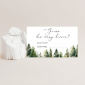 Carte D'accompagnement Woodland devinez combien de baisers jeu de nage