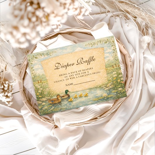 Carte D'accompagnement Woodland Duck Diapper Raffle