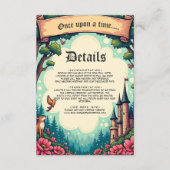 Carte D'accompagnement Woodland Enchanted Forest Castle Fairytale Wedding (Devant)