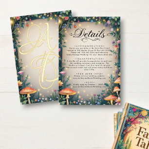 Carte D'accompagnement Woodland Enchanted Forest Fairytale Mariage