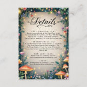 Carte D'accompagnement Woodland Enchanted Forest Fairytale Mariage (Devant)