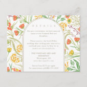 Carte D'accompagnement Woodland Fleur sauvage Boho Détails du Mariage (Devant)