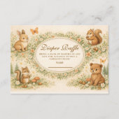Carte D'accompagnement Woodland Forest Animals Diapper Raffle (Devant)