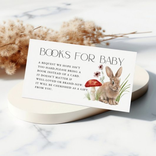Carte D'accompagnement Woodland Forest Animaux Livres pour Baby shower