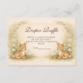 Carte D'accompagnement Woodland Forest Diapper Raffle (Devant)