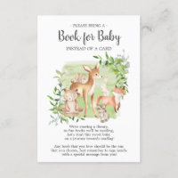 Woodland Friends Book for Baby Card