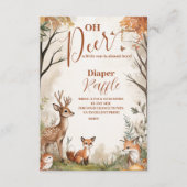 Carte D'accompagnement Woodland Oh Deer Thème Diapper Raffer (Devant)