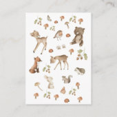 Carte D'accompagnement Woodland Wonder Oear Display Douche (Dos)