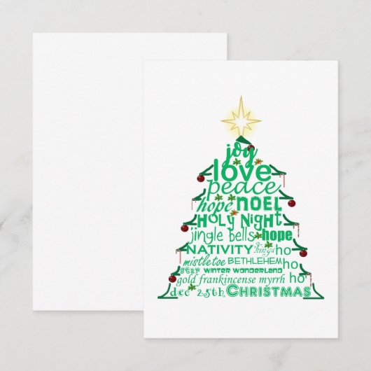 Carte D'accompagnement Words (Devant / Derrière)