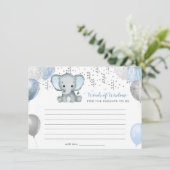 Carte D'accompagnement Words of Wisdom Boy Baby shower Conseil (Debout devant)