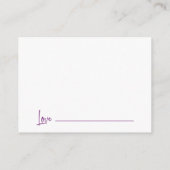 Carte D'accompagnement Words of Wisdom Purple Math Graduation Advise (Dos)