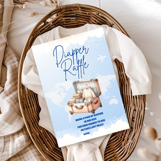 Carte D'accompagnement World Map Adventure Attend Diapper Raffle