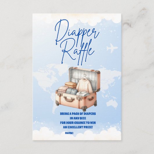 Carte D'accompagnement World Map Adventure Attend Diapper Raffle (Devant)
