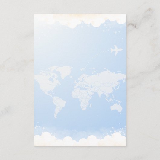 Carte D'accompagnement World Map Adventure Attend Diapper Raffle (Dos)