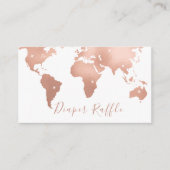 Carte D'accompagnement World Map Baby shower de rousseur de couches (Devant)