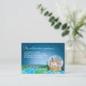 Carte D'accompagnement World Travel Snow Globe Bar Réception Bat mitzvah (Debout devant)