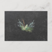 Carte D'accompagnement Wreath de branche rustique moderne détails du mari (Dos)