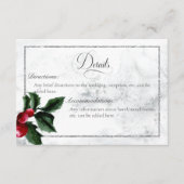 Carte D'accompagnement Wreath d'hiver & Red Cardinal Détails Mariage (Devant)
