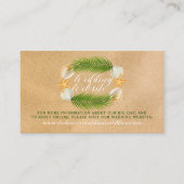 Carte D'accompagnement Wreath tropicale Sandy Beach Wedding Website (Devant)