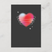 Carte D'accompagnement Xoxo coeur rouge romantique Saint Valentin (Dos)