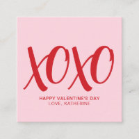 XOXO rose rouge mignon moderne coutume Saint Valen