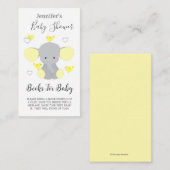 Carte D'accompagnement Yellow Elephant Boy Girl Baby shower Demande de ré (Devant / Derrière)