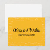 Carte D'accompagnement Yellow Math Graduation Party Advice for Graduate (Devant / Derrière)