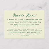 Carte D'accompagnement Yellow Pink Green Simple Additional Information  (Devant)