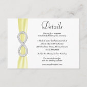 Carte D'accompagnement Yellow Ribbon Diamond Infinity Détails du Mariage (Devant)