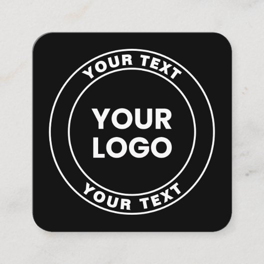 Carte D'accompagnement Your Uploaded Logo + Bold Circular Text  (Devant)