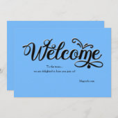 Carte d'accueil (Devant / Derrière)