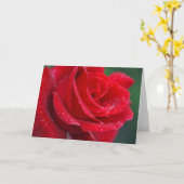 Carte d'accueil à empreinte rouge unique (Fleur jaune)