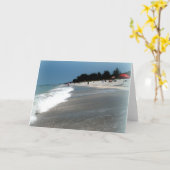 CARTE D'ACCUEIL : "Beach Scene" Sanibel Island, FL (Fleur jaune)