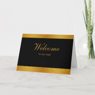Carte d'accueil Black with Gold Badge Band