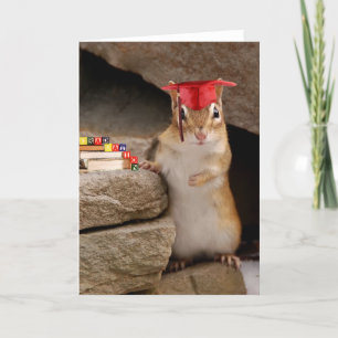 Carte d'accueil Chipmunk pour un diplôme mignon