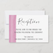 Carte d'accueil couleur rose (Devant)